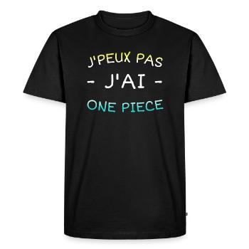 Je peux pas j'ai One Piece - T-shirt Premium bio Homme - noir - Devant - Nico (187cm)