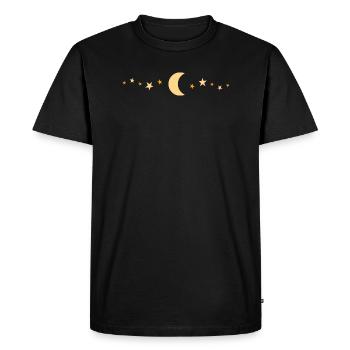 Moon and star patterned design - Men's Premium Organic T-Shirt - black - Front - Nico (187cm)