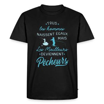 Meilleur Pecheur Peche Houmur Carnassier Carpiste - T-shirt Premium bio Homme - noir - Devant - Nico (187cm)