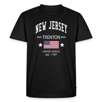 New Jersey - T-shirt Premium bio Homme - noir - Devant - Nico (187cm)