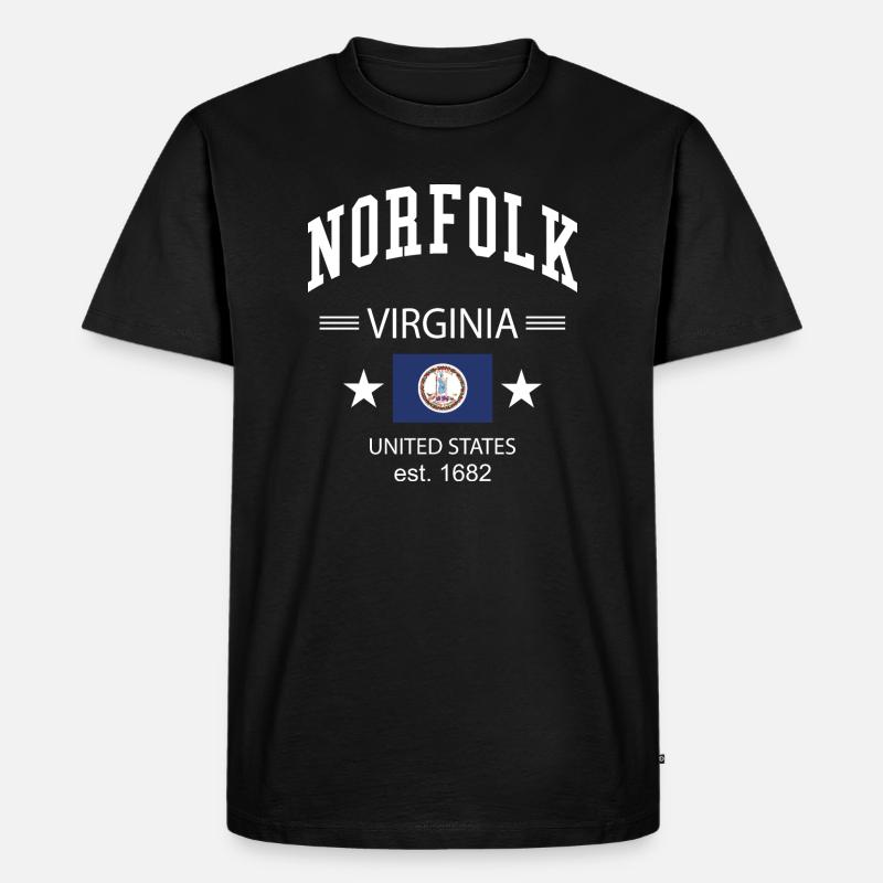 Norfolk - Männer Premium Bio T-Shirt - Schwarz