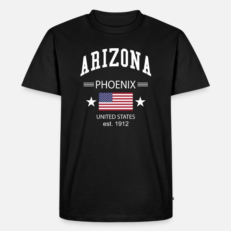 Arizona - Männer Premium Bio T-Shirt - Schwarz