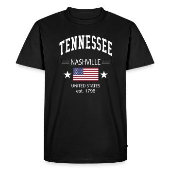 Tennessee - T-shirt Premium bio Homme - noir - Devant - Nico (187cm)