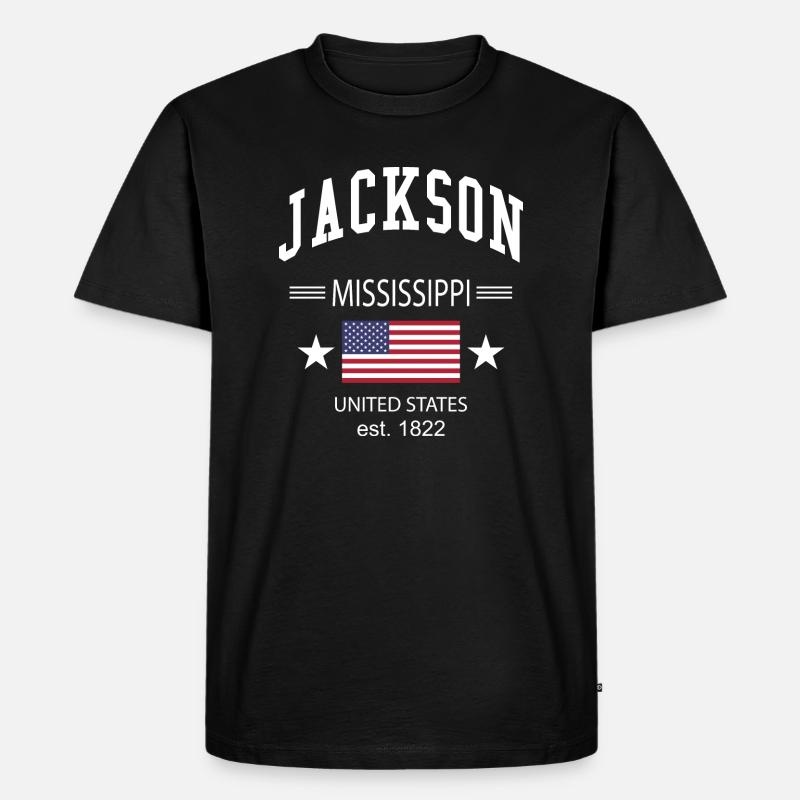 Jackson - Männer Premium Bio T-Shirt - Schwarz