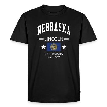 Nebraska - T-shirt Premium bio Homme - noir - Devant - Nico (187cm)