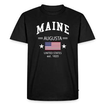Maine - T-shirt Premium bio Homme - noir - Devant - Nico (187cm)