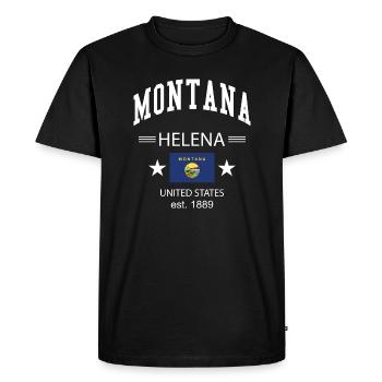 Montana - T-shirt Premium bio Homme - noir - Devant - Nico (187cm)