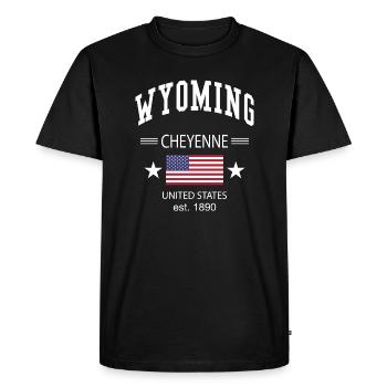 Wyoming - T-shirt Premium bio Homme - noir - Devant - Nico (187cm)