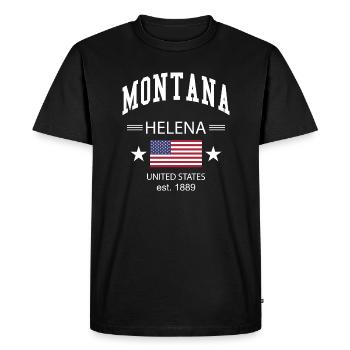 Montana - T-shirt Premium bio Homme - noir - Devant - Nico (187cm)