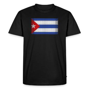 coeur amour cuba cuban drapeau cubain style cubain - T-shirt Premium bio Homme - noir - Devant - Nico (187cm)