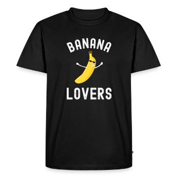 Amateurs de bananes - le fruit le plus cool du monde - T-shirt Premium bio Homme - noir - Devant - Nico (187cm)