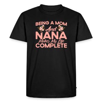 Mère et grand-mère son cadeau de grand-mère - T-shirt Premium bio Homme - noir - Devant - Nico (187cm)