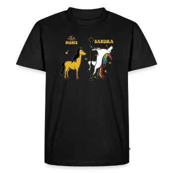 Autres mères Sandra Tee Licorne - T-shirt Premium bio Homme - noir - Devant - Nico (187cm)
