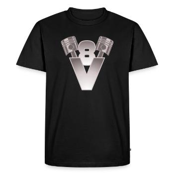 V8 Motor Big Block Engine - Men's Premium Organic T-Shirt - black - Front - Nico (187cm)