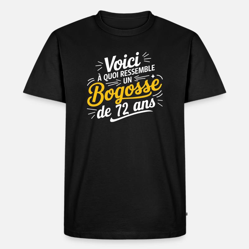 Der 72-jährige Bogosse - Männer Premium Bio T-Shirt - Schwarz
