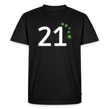 21 - T-shirt Premium bio Homme - noir - Devant - Nico (187cm)