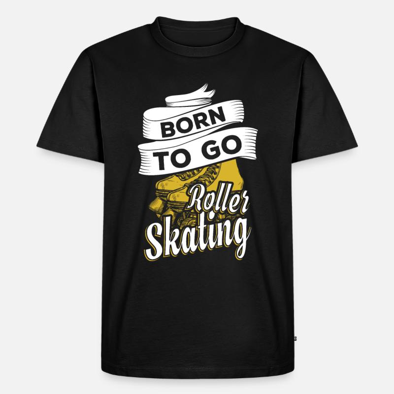 Rollschuhe - Männer Premium Bio T-Shirt - Schwarz