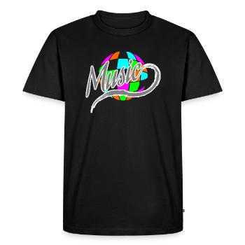 DJ - T-shirt Premium bio Homme - noir - Devant - Nico (187cm)