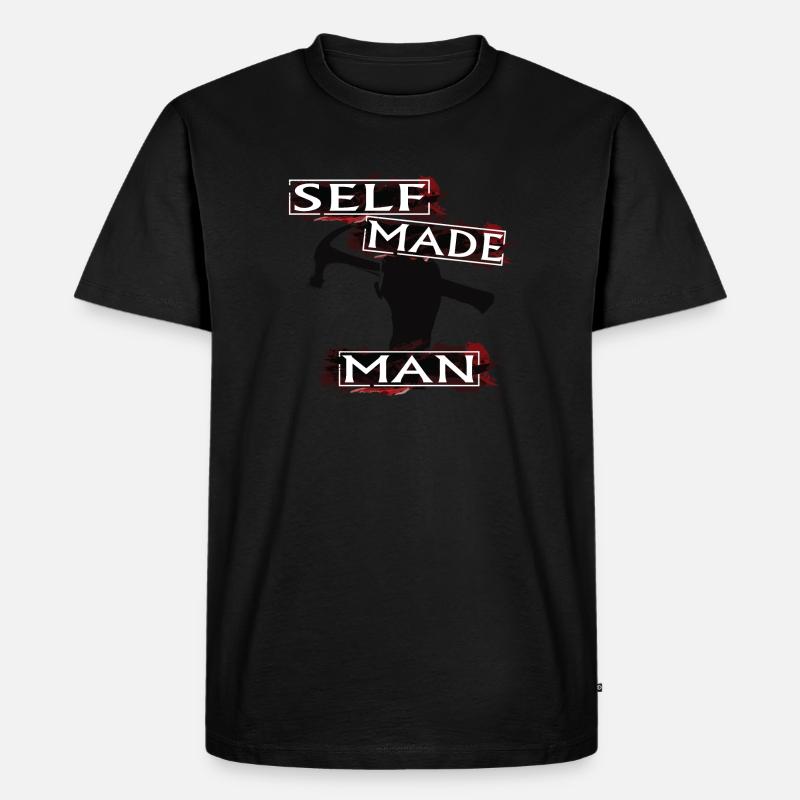 selbst gemachter Mann - Männer Premium Bio T-Shirt - Schwarz