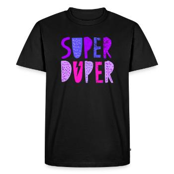 Super duper - Men's Premium Organic T-Shirt - black - Front - Nico (187cm)