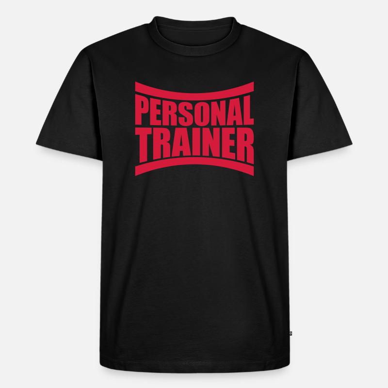 Logo Personal Trainer - Männer Premium Bio T-Shirt - Schwarz