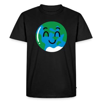 Erde - Männer Premium Bio T-Shirt - Schwarz - Vorne - Nico (187cm)