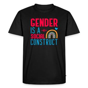 Gender is a Social Construct - Men's Premium Organic T-Shirt - black - Front - Nico (187cm)