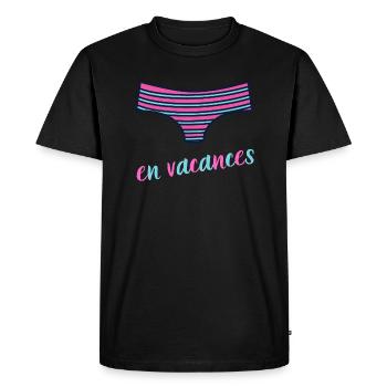 en vacances maillot de bain femme été vacances - T-shirt Premium bio Homme - noir - Devant - Nico (187cm)