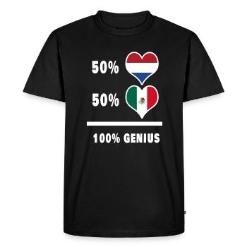 Mexique et Pays-Bas Genius / Cadeau - T-shirt Premium bio Homme - noir - Devant - Nico (187cm)