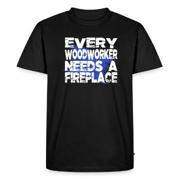 forest work chainsaw carpenter girl tshirts - Men's Premium Organic T-Shirt - black - Front - Nico (187cm)