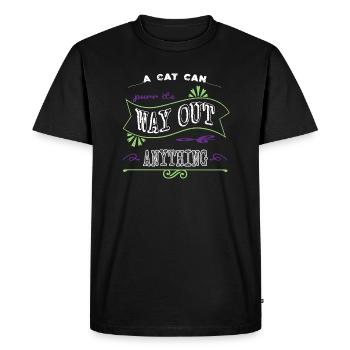 Rainbow Cat Statement House Cat Pet Avocados - Men's Premium Organic T-Shirt - black - Front - Nico (187cm)