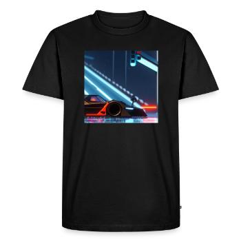 Chasseur de chiots - T-shirt Premium bio Homme - noir - Devant - Nico (187cm)