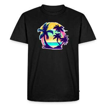 Summertime! - Men's Premium Organic T-Shirt - black - Front - Nico (187cm)