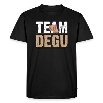 Équipe Degu - T-shirt Premium bio Homme - noir - Devant - Nico (187cm)