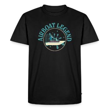 Légende de l’hydroplane Hydroplane Air Boat Propeller Swamp - T-shirt Premium bio Homme - noir - Devant - Nico (187cm)