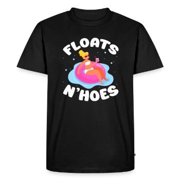 Floats' n’Hoes Summer Party Cocktail River Tubing - T-shirt Premium bio Homme - noir - Devant - Nico (187cm)