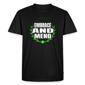 blagues auto-guérison cool guérison énergie blague - T-shirt Premium bio Homme - noir - Devant - Nico (187cm)