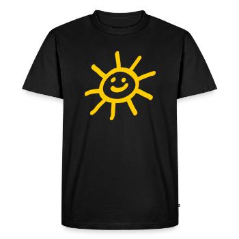 sun - Men's Premium Organic T-Shirt - black - Front - Nico (187cm)