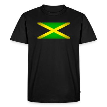 Jamaica (on black) - Men's Premium Organic T-Shirt - black - Front - Nico (187cm)