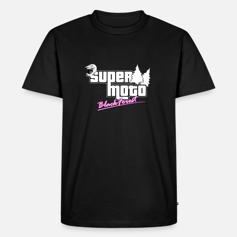 SuperMoto BlackForest - Männer Premium Bio T-Shirt - Schwarz