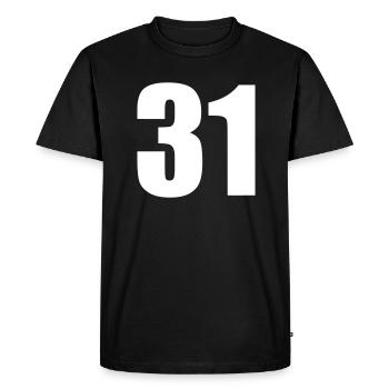 31 - T-shirt Premium bio Homme - noir - Devant - Nico (187cm)