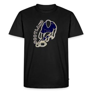 Scotland Rugby Player Team Style - Men's Premium Organic T-Shirt - black - Front - Nico (187cm)