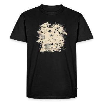 Vecteur de fond de - T-shirt Premium bio Homme - noir - Devant - Nico (187cm)