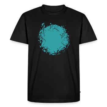 Vecteur de fond de - T-shirt Premium bio Homme - noir - Devant - Nico (187cm)