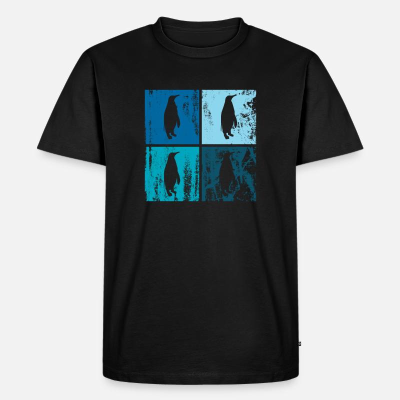 4 x Kaiserpinguin - Männer Premium Bio T-Shirt - Schwarz