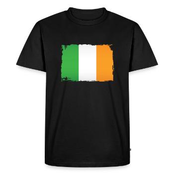 Irish flag uk - Men's Premium Organic T-Shirt - black - Front - Nico (187cm)