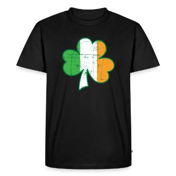 Irish flag uk - Men's Premium Organic T-Shirt - black - Front - Nico (187cm)