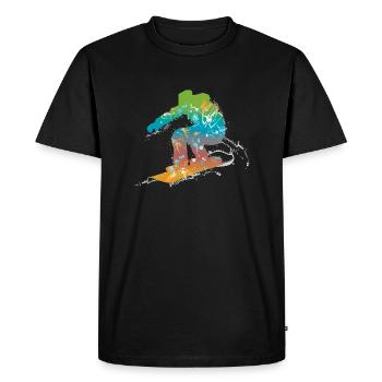 snowboard masculin de - T-shirt Premium bio Homme - noir - Devant - Nico (187cm)
