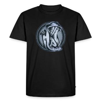 Hippo Sauvage Animal Grunge - T-shirt Premium bio Homme - noir - Devant - Nico (187cm)