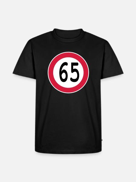 (65) - Männer Premium Bio T-Shirt - Schwarz